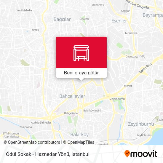 Ödül Sokak - Haznedar Yönü harita
