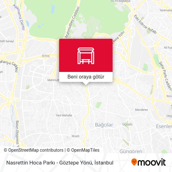 Nasrettin Hoca Parkı - Göztepe Yönü harita