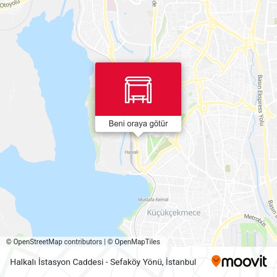 Halkalı İstasyon Caddesi - Sefaköy Yönü harita