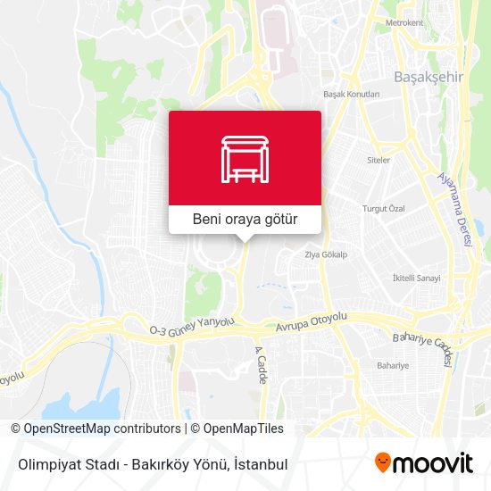 Olimpiyat Stadı - Bakırköy Yönü harita