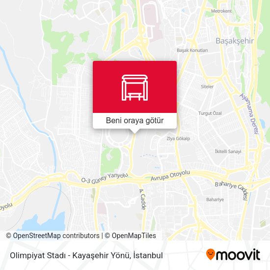 Olimpiyat Stadı - Kayaşehir Yönü harita