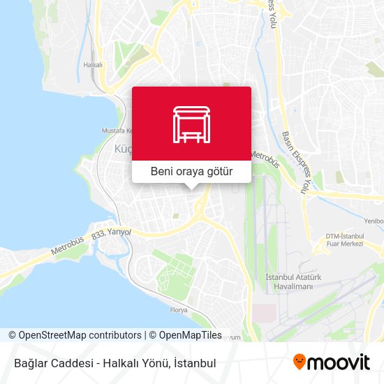 Bağlar Caddesi - Halkalı Yönü harita