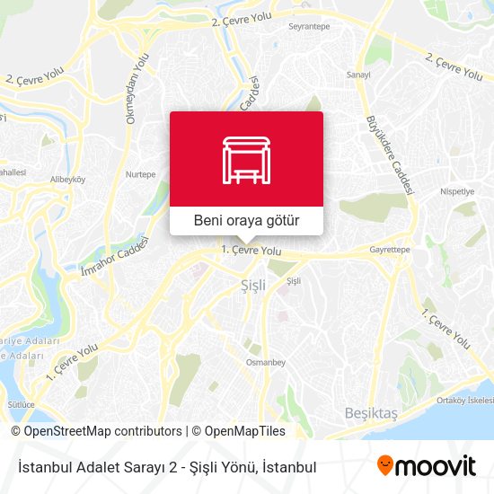 İstanbul Adalet Sarayı 2 - Şişli Yönü harita