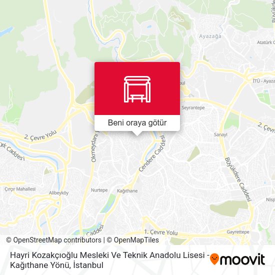 Hayri Kozakçıoğlu Mesleki Ve Teknik Anadolu Lisesi - Kağıthane Yönü harita