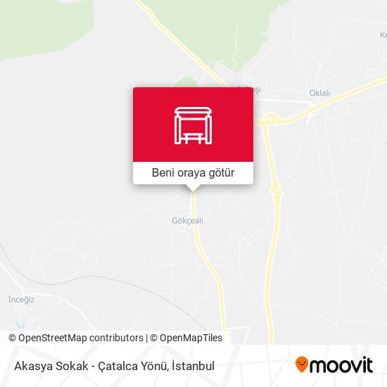 Akasya Sokak - Çatalca Yönü harita