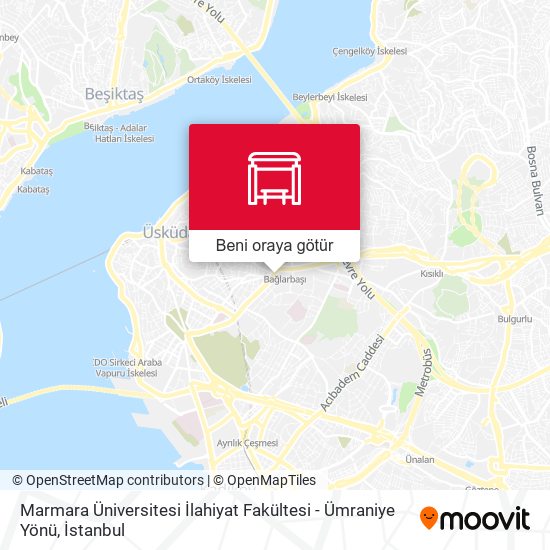 Marmara Üniversitesi  İlahiyat Fakültesi - Ümraniye Yönü harita