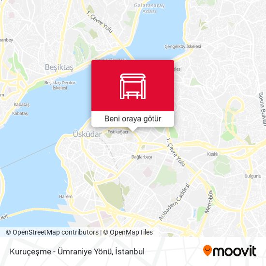 Kuruçeşme - Ümraniye Yönü harita