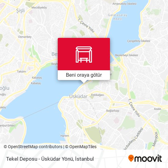 Tekel Deposu - Üsküdar Yönü harita