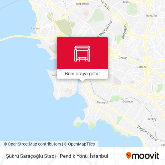 Şükrü Saraçoğlu Stadi - Pendik Yönü harita