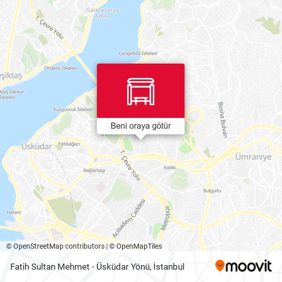 Fatih Sultan Mehmet - Üsküdar Yönü harita
