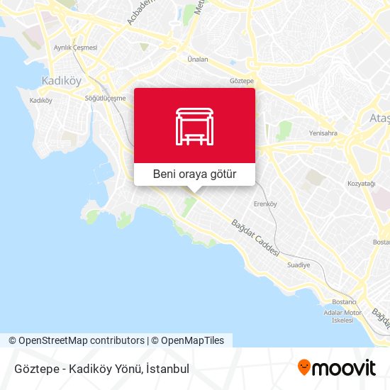 Göztepe - Kadiköy Yönü harita