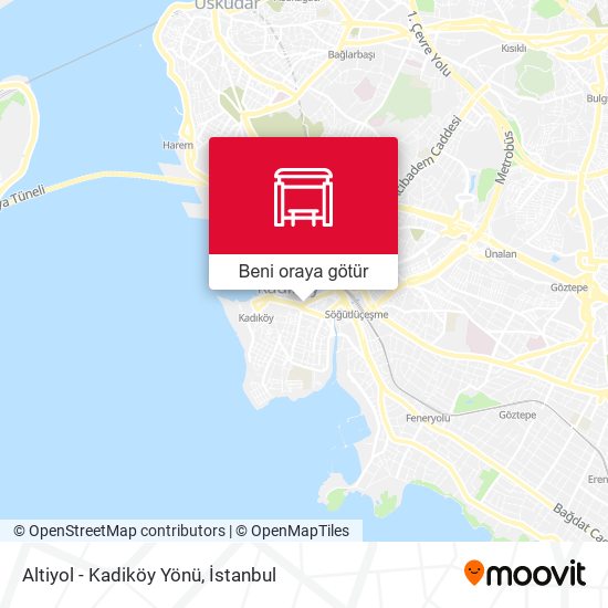 Altiyol - Kadiköy Yönü harita