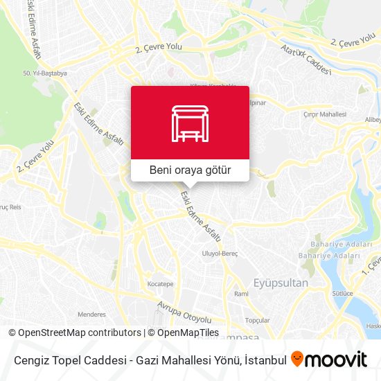 Cengiz Topel Caddesi - Gazi Mahallesi Yönü harita