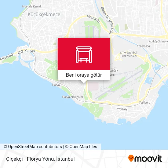 Çiçekçi - Florya Yönü harita