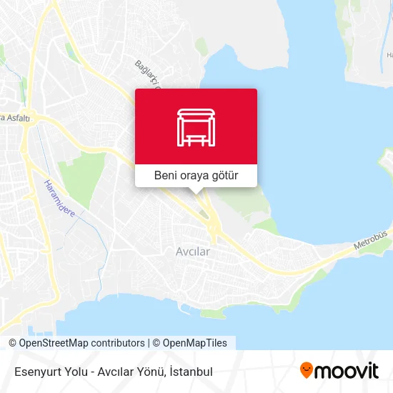 Esenyurt Yolu - Avcılar Yönü harita