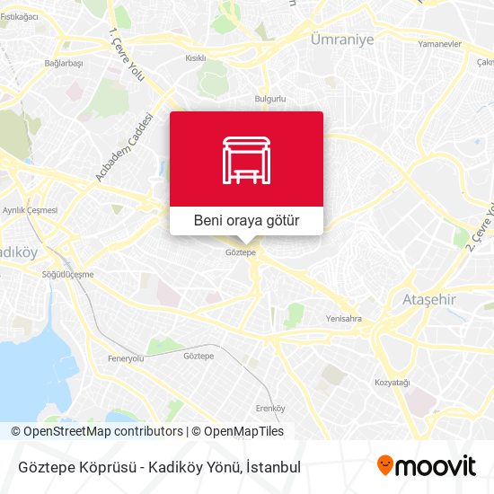 Göztepe Köprüsü - Kadiköy Yönü harita