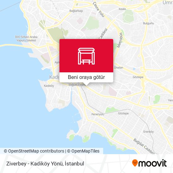 Ziverbey - Kadiköy Yönü harita