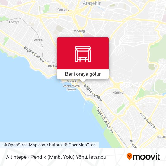 Altintepe   - Pendik (Minb. Yolu) Yönü harita