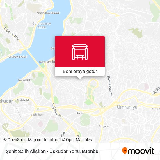 Şehit Salih Alişkan - Üsküdar Yönü harita