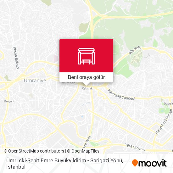 Ümr.İski-Şehit Emre Büyükyildirim - Sarigazi Yönü harita