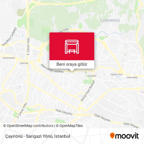 Çayirönü - Sarigazi Yönü harita