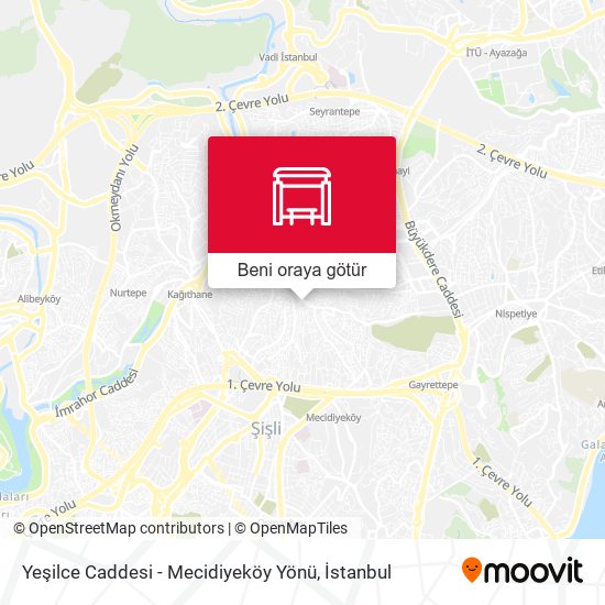 Yeşilce Caddesi - Mecidiyeköy Yönü harita