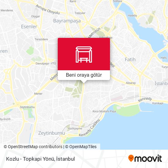 Kozlu - Topkapi Yönü harita
