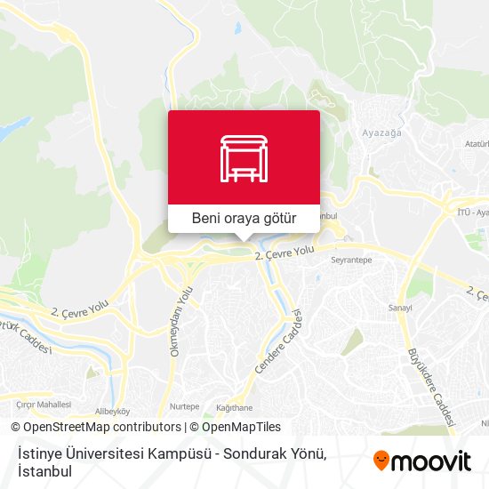İstinye Üniversitesi Kampüsü - Sondurak Yönü harita