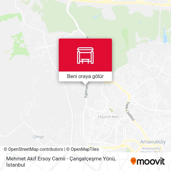 Mehmet Akif Ersoy Camii - Çangalçeşme Yönü harita
