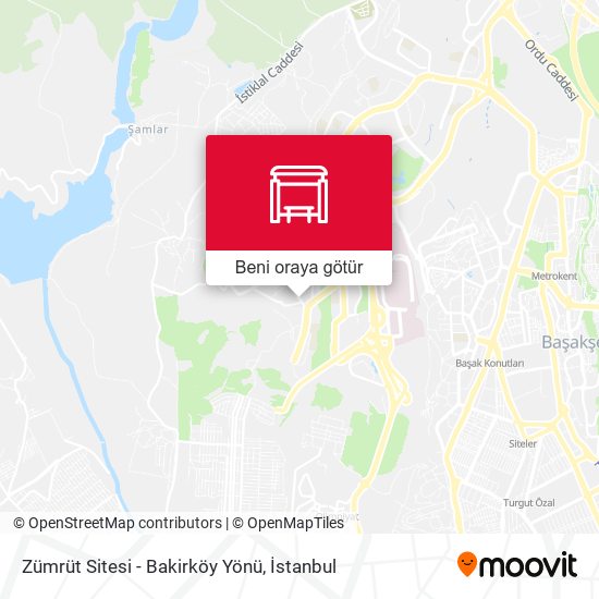Zümrüt Sitesi - Bakirköy Yönü harita