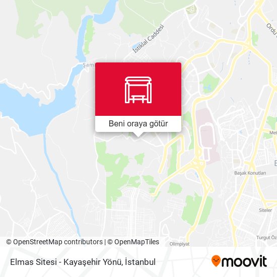 Elmas Sitesi - Kayaşehir Yönü harita