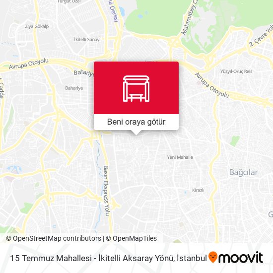 15 Temmuz Mahallesi - İkitelli Aksaray Yönü harita