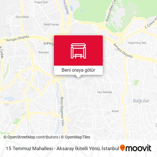 15 Temmuz Mahallesi - Aksaray İkitelli Yönü harita