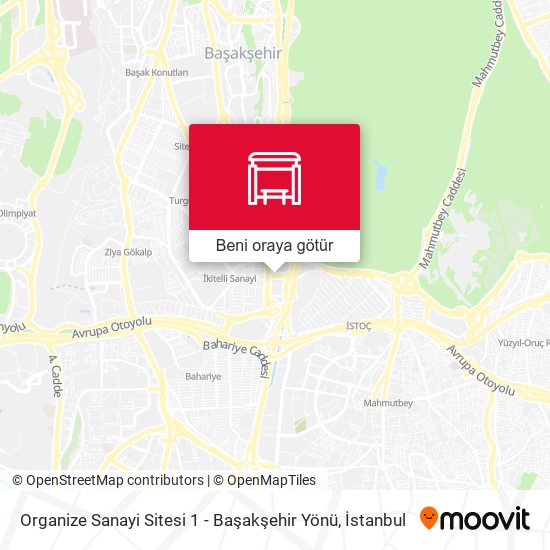 Organize Sanayi Sitesi 1 - Başakşehir Yönü harita
