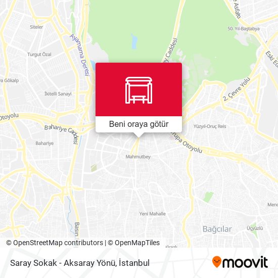 Saray Sokak - Aksaray Yönü harita