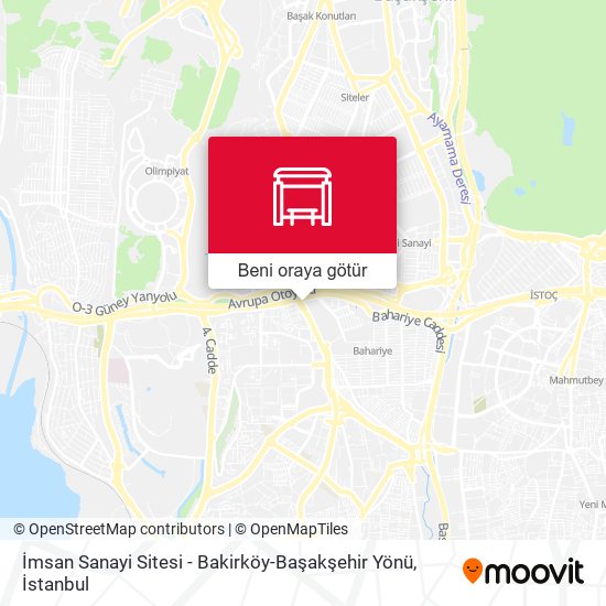 İmsan Sanayi Sitesi - Bakirköy-Başakşehir Yönü harita