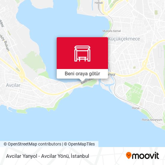 Avcilar Yanyol - Avcilar Yönü harita