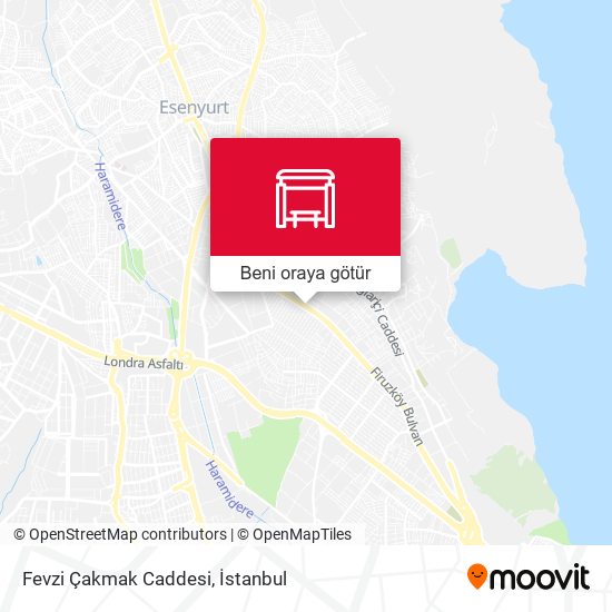 Fevzi Çakmak Caddesi harita