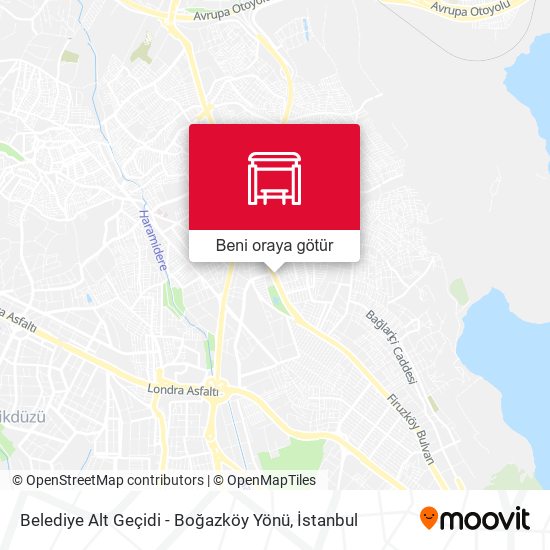 Belediye Alt Geçidi - Boğazköy Yönü harita