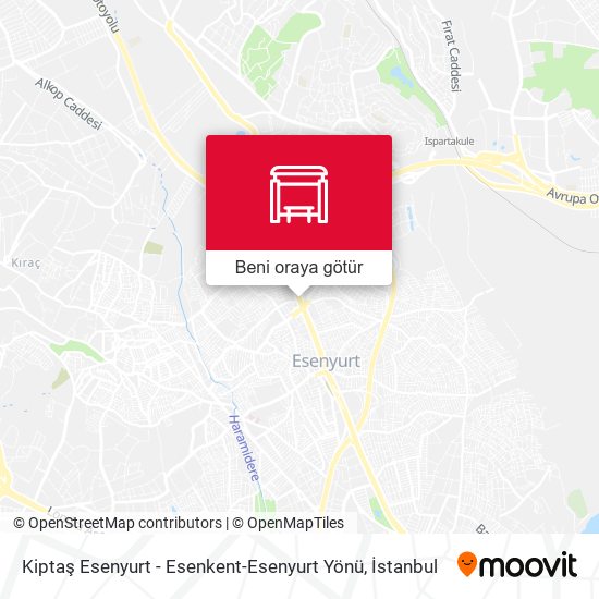 Kiptaş Esenyurt - Esenkent-Esenyurt Yönü harita