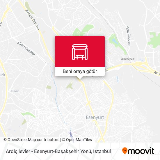 Ardiçlievler - Esenyurt-Başakşehir Yönü harita