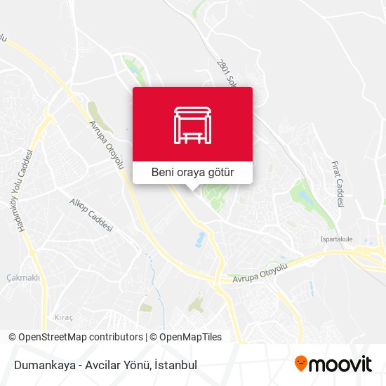 Dumankaya - Avcilar Yönü harita