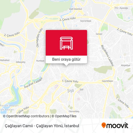 Çağlayan Camii - Çağlayan Yönü harita