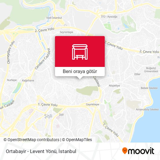 Ortabayir - Levent Yönü harita