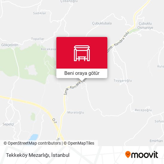 Tekkeköy Mezarlığı harita