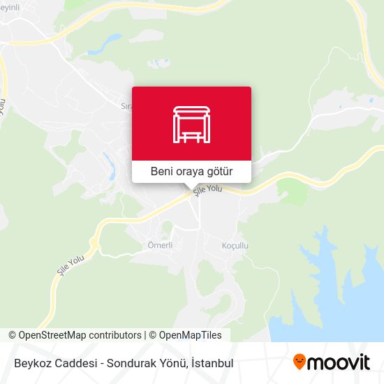 Beykoz Caddesi - Sondurak Yönü harita