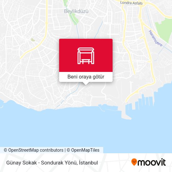 Günay Sokak - Sondurak Yönü harita