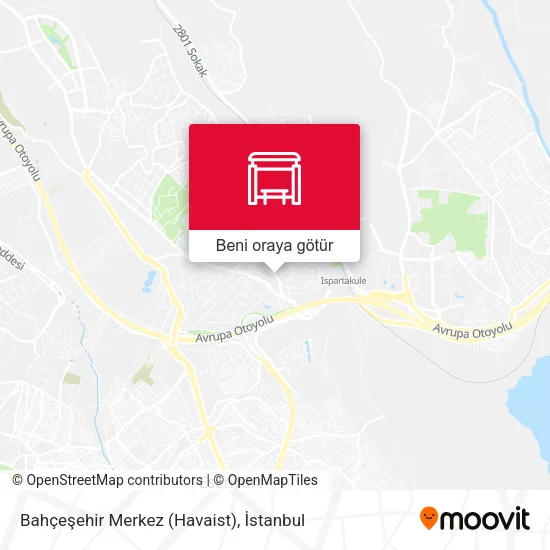 Bahçeşehir Merkez (Havaist) harita