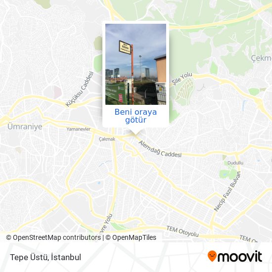 Tepe Üstü harita