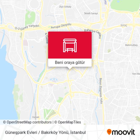 Güneşpark Evleri / Bakırköy Yönü harita